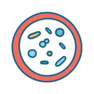 Tabak çizgisi içindeki virüs ve biçim ikonu vektör tasarımını doldur