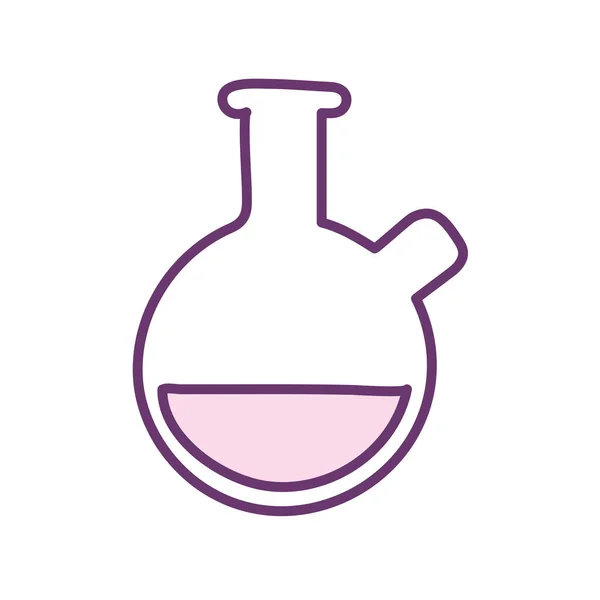 Projeto de vetor de ícone de estilo de linha de frasco de ciência —  Vetores de Stock