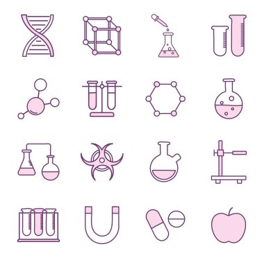 Bilim çizgisi biçim ikonu vektör tasarımı