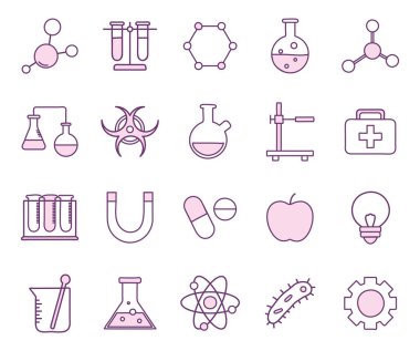 Bilim çizgisi biçim ikonu vektör tasarımı