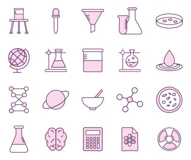 Bilim çizgisi biçim ikonu vektör tasarımı