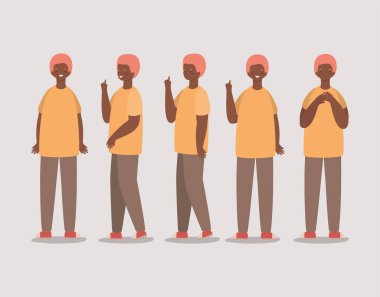 Kızlar karikatür avatarları vektör tasarımı