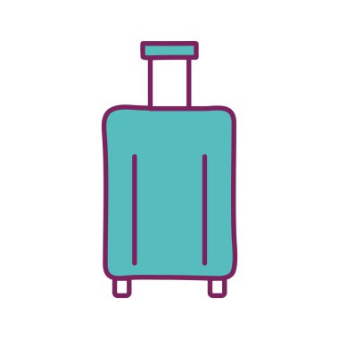 İzole edilmiş torba hattı ve biçim ikonu vektör tasarımını doldur