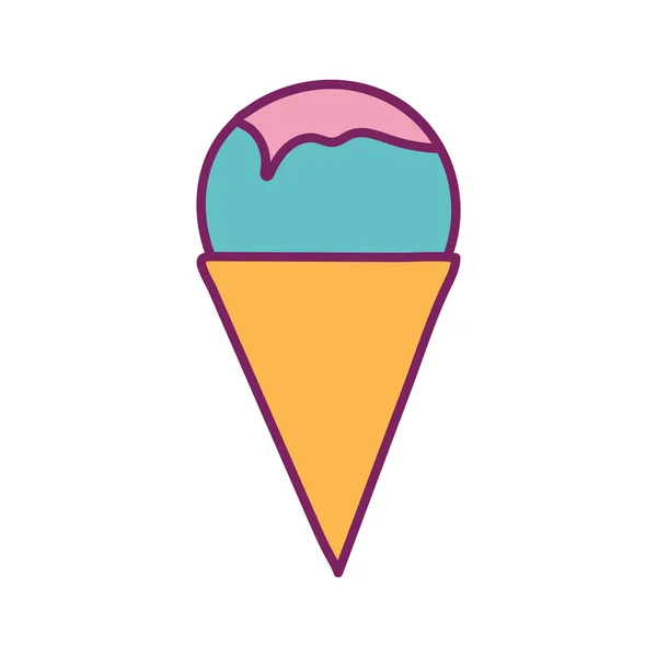 Linha de sorvete isolada e design de vetor de ícone de estilo de preenchimento —  Vetores de Stock