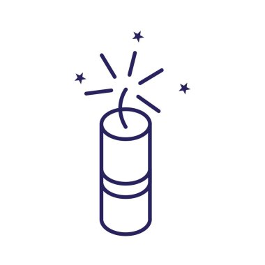 Isolated celebration firework line style icon vector design