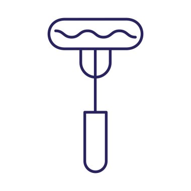 Sosis hattı biçim vektör tasarımı ile izole edilmiş çatal