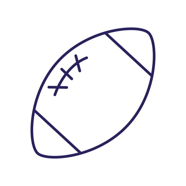 Futebol americano bola linha estilo ícone vetor design — Vetor de Stock