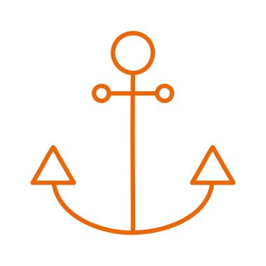 İzole edilmiş çapa çizgisi biçim vektör tasarımı