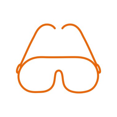 Isolated glasses line style icon vector design