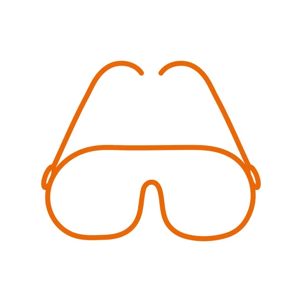 Ізольовані окуляри лінія стилю значок векторний дизайн — стоковий вектор