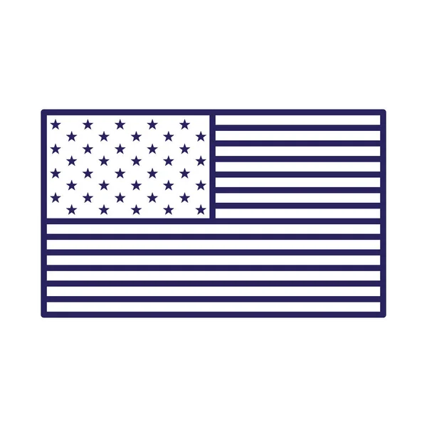 Isolated usa flag line style icon vector design — Stock Vector