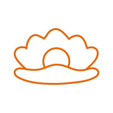 İzole kabuk çizgisi biçim vektör tasarımı