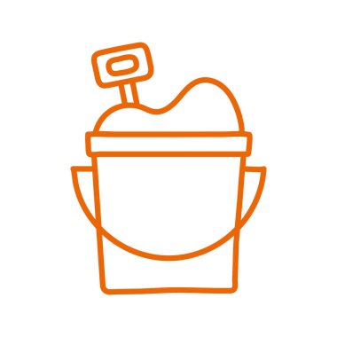 Kum kovası çizgisi biçim vektör tasarımı