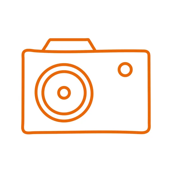 Design de vetor de ícone de estilo de linha de câmera isolada — Vetor de Stock