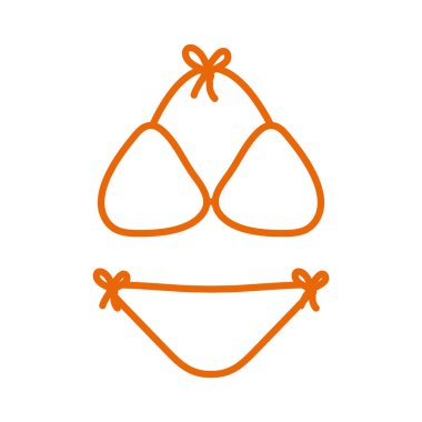 Bikini çizgi biçim ikon vektör tasarımı