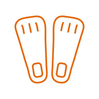 Yüzen yüzgeçler çizgi biçim vektör tasarımı