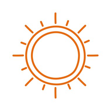 İzole güneş çizgisi biçim vektör tasarımı