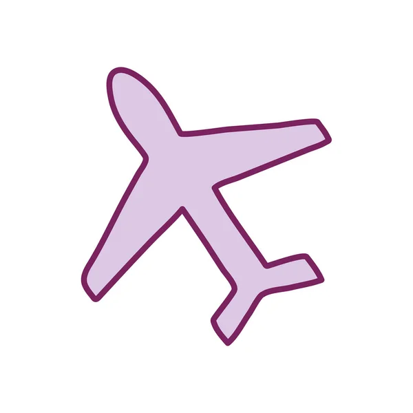 Isolated airplane line and fill style icon vector design — 图库矢量图片