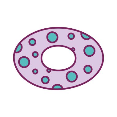 Noktalı yüzme çizgisi ve biçim ikonu vektör tasarımını doldur