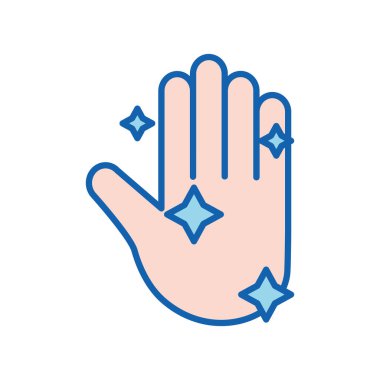 El yıkama hattı ve biçim ikonu vektör tasarımını doldur