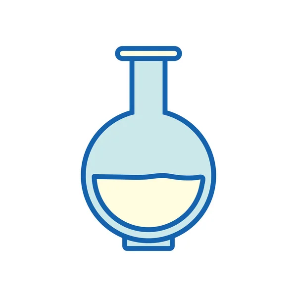 Linha de frasco de química e design de vetor ícone de estilo de preenchimento —  Vetores de Stock