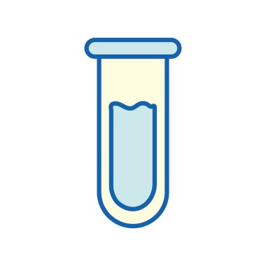 Kimya tübü hattı ve biçim ikonu vektör tasarımını doldur