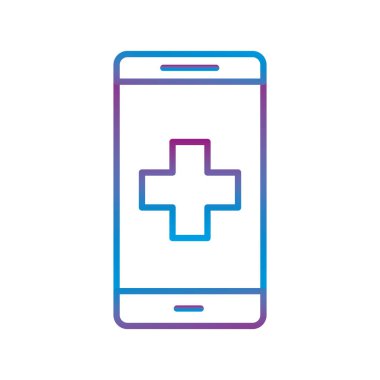 Çapraz gradyan satır biçimi vektör tasarımlı akıllı telefon