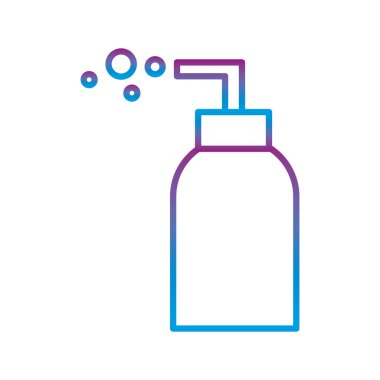 Sabun şişesi gradyan çizgi simgesi vektör tasarımı