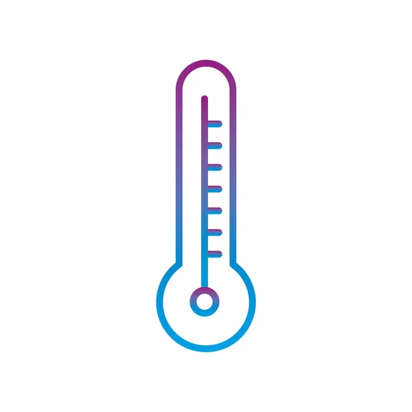 Medical thermometer gradient line style icon vector design — Stock Vector