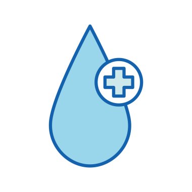 Su düşür ve satır ekle ve biçim ikonu vektör tasarımını doldur