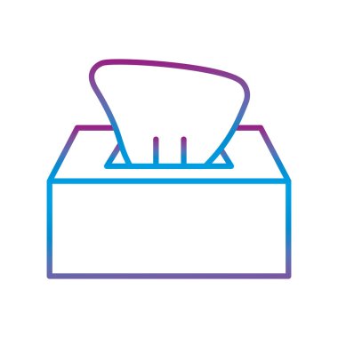 Doku kutuları gradyan çizgi simgesi vektör tasarımı