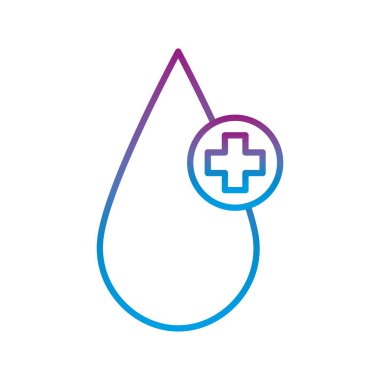 Su damlası ve gradyan çizgi biçimi vektör tasarımı ekle