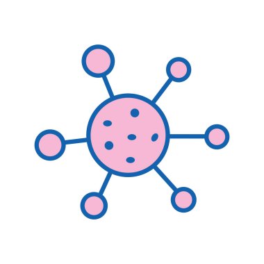 covid 19 virüs hattı ve biçim ikonu vektör tasarımını doldur