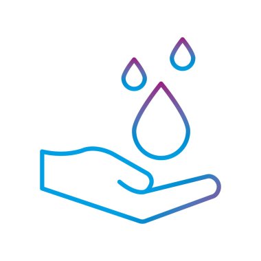 Düşük eğimli çizgi simgesi tasarımı ile el yıkama