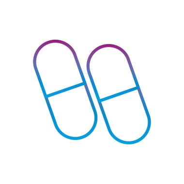 Tıbbi haplar gradyan çizgi biçim vektör tasarımı