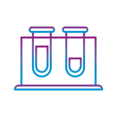 Kimya tüpleri gradyan çizgi biçimi vektör tasarımı