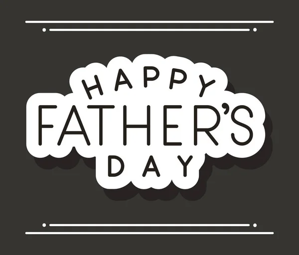 Happy fathers dag frame vector ontwerp — Stockvector