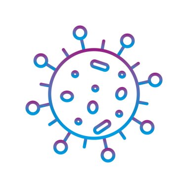 Covid 19 virüs gradyan çizgi simgesi vektör tasarımı