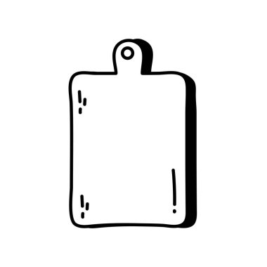 Mutfak tahtası siluet biçimi ikon vektör tasarımı