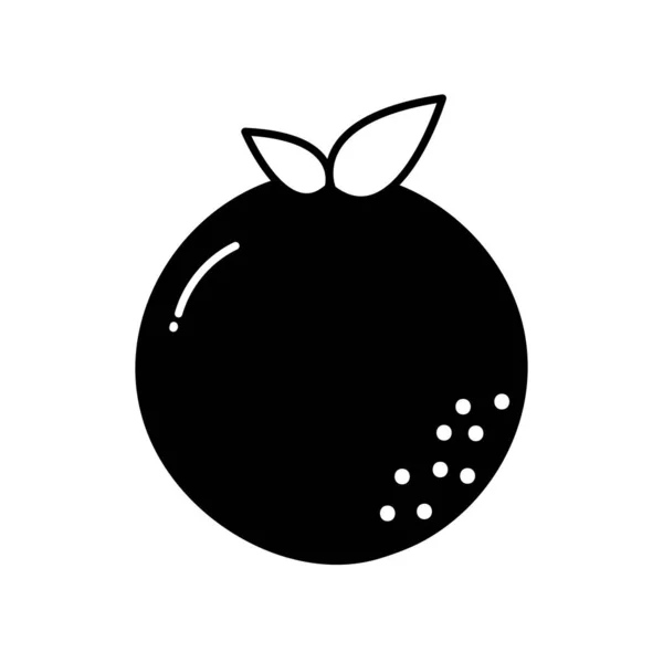 Orange fruit silhouette style icône vectoriel design — Image vectorielle