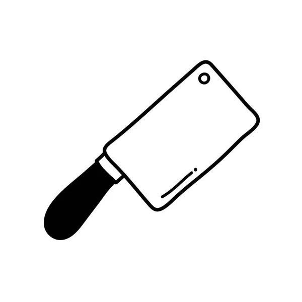 Cuchillo silueta estilo icono vector diseño — Archivo Imágenes Vectoriales