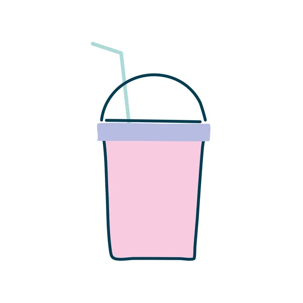 การออกแบบเวกเตอร์ไอคอนสไตล์แบนเครื่องดื่มถ้วยสมูทตี้ — ภาพเวกเตอร์สต็อก