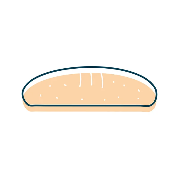 Projeto de vetor de ícone de estilo plano de pão — Vetor de Stock