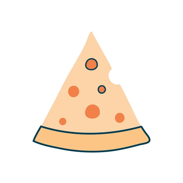 Design de vetor ícone de estilo plano de pizza —  Vetores de Stock