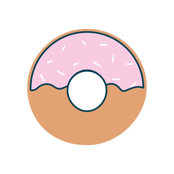 Donut design vetor ícone de estilo plano — Vetor de Stock