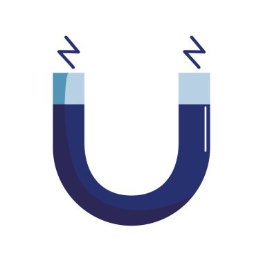 İzole mıknatıs düz biçim vektör tasarımı