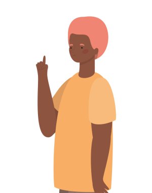 İzole edilmiş üzgün adam çizgi film vektör tasarımı