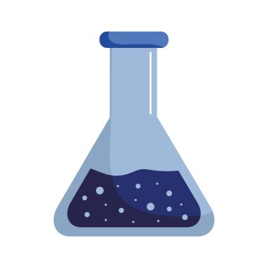 İzole kimya şişesi düz stil ikon vektör tasarımı