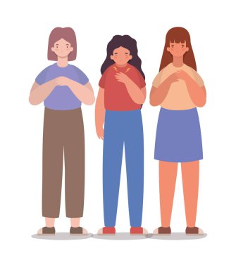 Kızlar avatarları ve yorgunluk vektör tasarımı