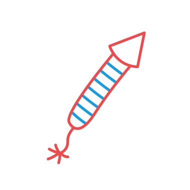 Çizgili havai fişek çizgisi ve biçim ikonu vektör tasarımını doldur